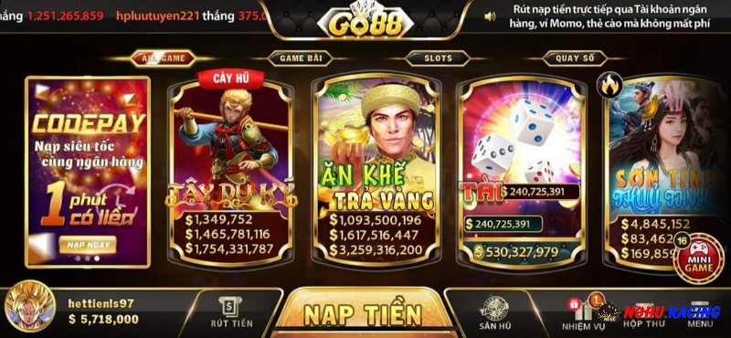 Nohu Lazy - TOP Game Nổ Hũ Đổi Thưởng Thưởng Nạp 99K 45 go88 duoc menh danh la thien duong no hu